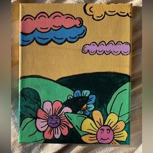 Flowers and sky painting